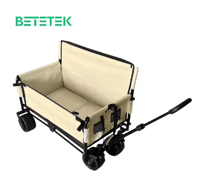 Portable Folding Trolley for Camping Car and Outdoor Reclining Sofa Seat for Children Foldable Shopping Trolley Wagon Cart