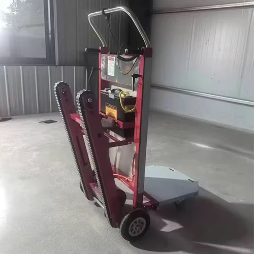 Portable Four Wheel Motorized Stair Climbing Hand Truck Foldable Electric Platform Cargo Trolley Stainless Steel OEM