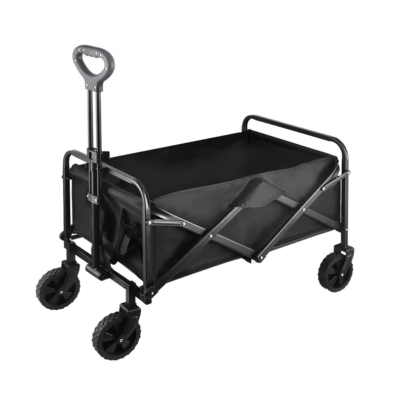 Portable Heavy Duty Camping Trolley Wagon Four Wheel Foldable OEM Garden Cart Shopping Cart