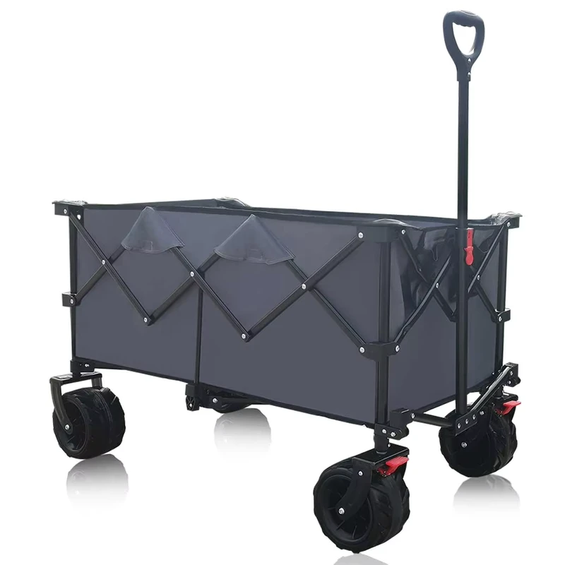 Portable Heavy Duty Hand Cart Outdoor Garden Cart Folding Cart With Push Pull Handle