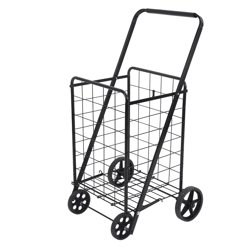 Portable Household Shopping Carts Lightweight Fold Able Trolley Large Capacity Trolley Shopping Carts Grocery