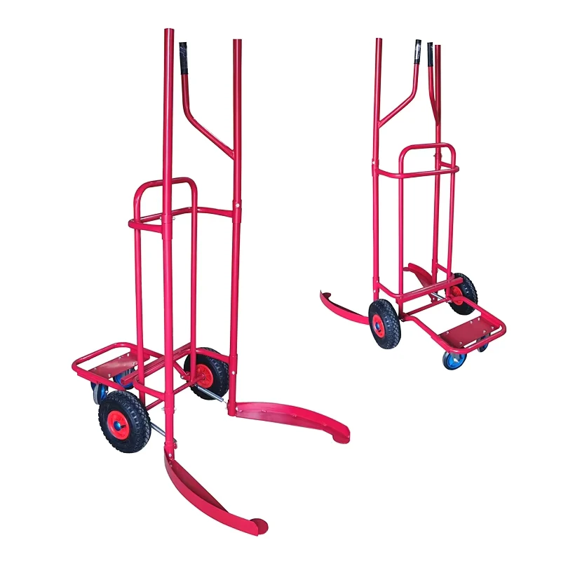 Portable Industrial Rubber Metal Car Tyre Handling Platform Trolley Four Wheel Adjustable Design Easy Loading Unloading