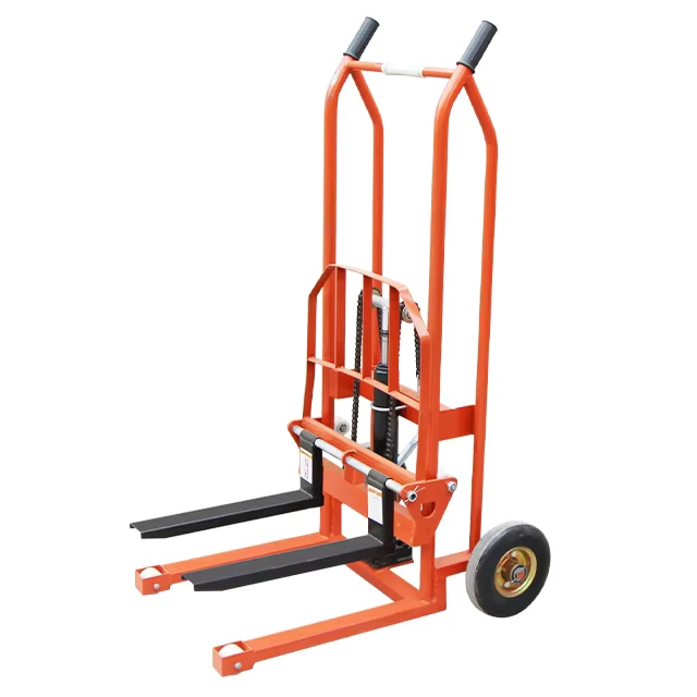 Portable Lifting Platform Hand Lift Mini Manual Hydraulic Tire Stacker Forklift