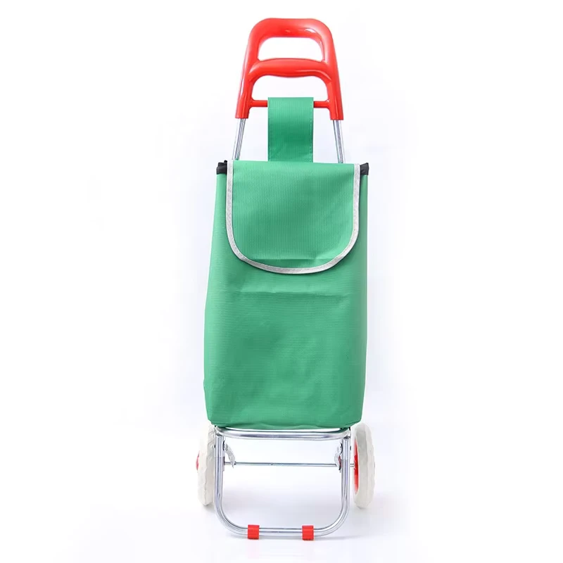 Portable Luggage Cart Custom Supermarket Shopping Trolley Bag Folding Shopping Cart Bag With Wheels