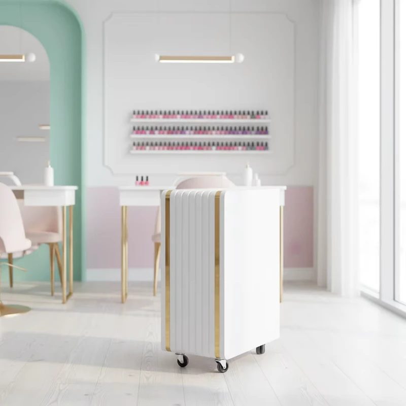 Portable Modern MDF Salon Trolley Luxury Nail Art Tool Cart for Dining & Bedroom Use