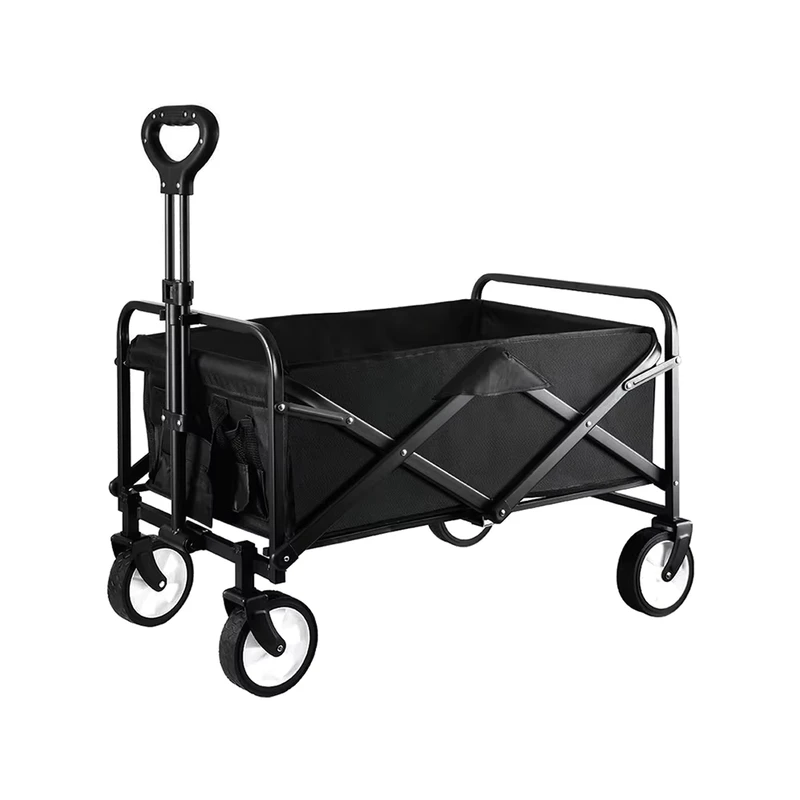 Portable Multipurpose Metal Frame Foldable 4 Wheel Wagon Camping Cart for Beach Garden and Shopping Use OEM