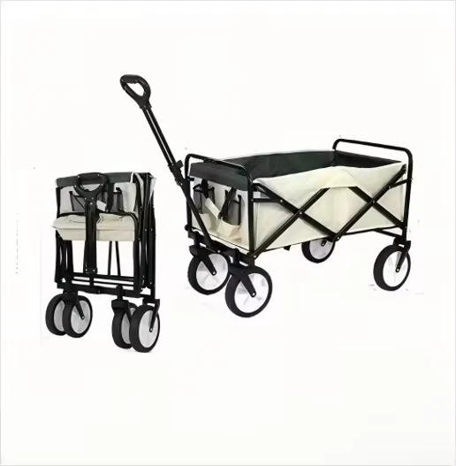 Portable Outdoor Adjustable 4 Wheel Utility Cart Collapsible Camping Folding Wagon