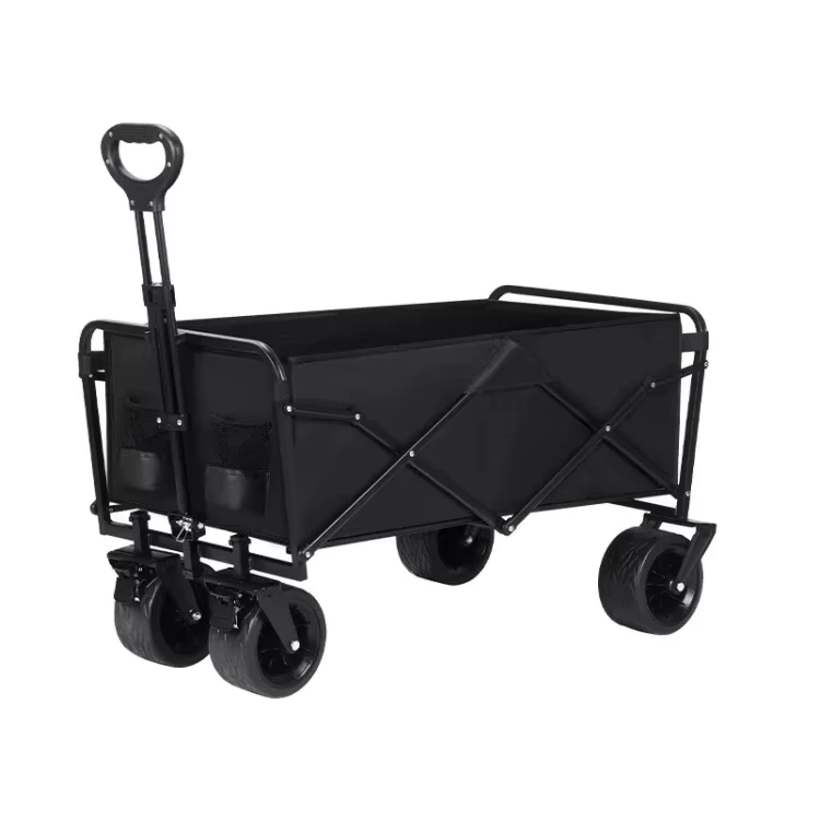 Portable Outdoor Camping Folding Wagon with Off Road Wheels for Gathering Stall and Car Trolley Use