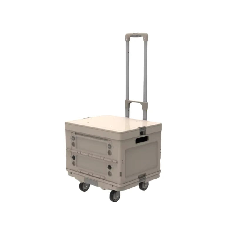 Portable Outdoor Camping Trolley Case Movable Folding Trailer Storage Crate Iron Aluminium PP Material Customizable OEM Support