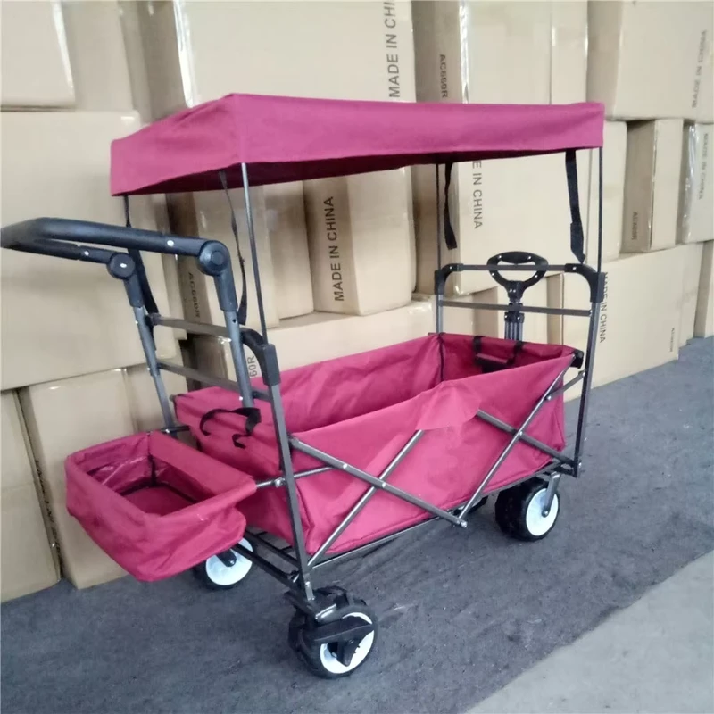 Portable Outdoor Camping Trolley Foldable Beach Wagon Carts