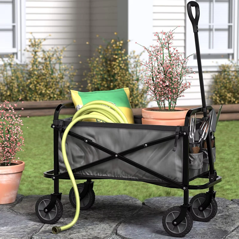 Portable Outdoor Collapsible Folding Wagon Garden Tool Hand Carts Trolleys Aluminum Trolley Luggage