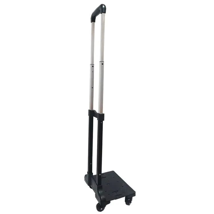 Portable Pull Cart Handle Trolley Telescopic with 4 Double Wheels and Plastic Base for Children Bag and Shopping Bag
