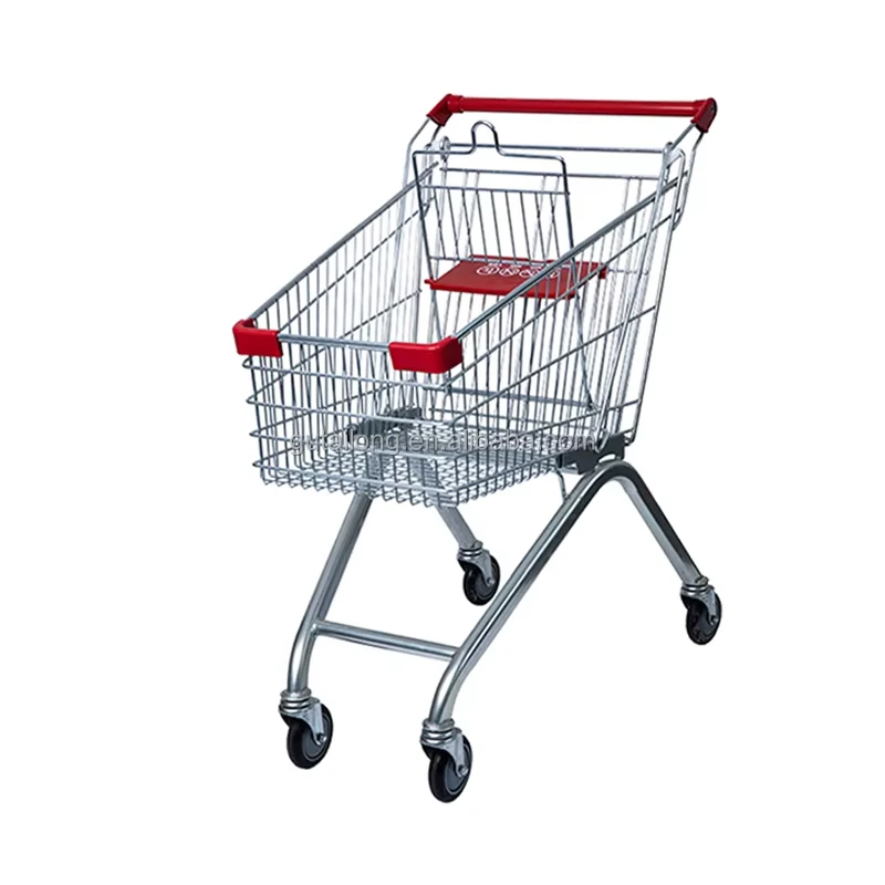 Portable Rolling Cart for Grocery Shopping Heavy Duty Shopping Trolley Supermarket Shopping Cart