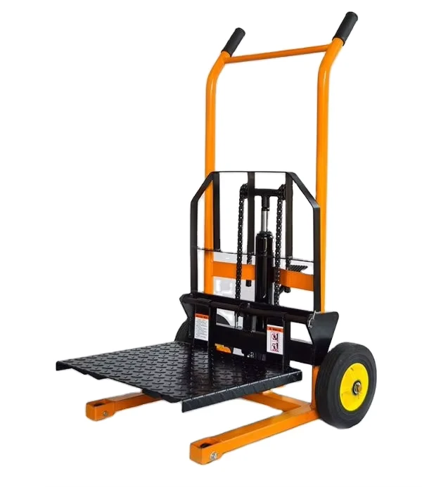 Portable Small Mini Hydraulic Manual Lift Truck Forklift 200kg Hand Pallet Stacker