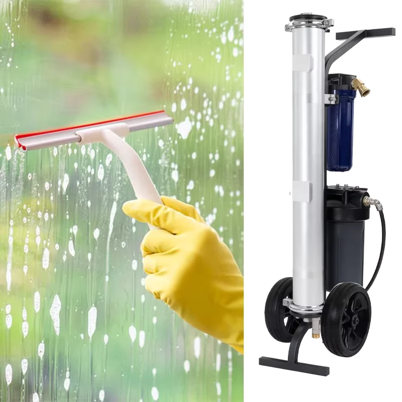 Portable Stainless Steel 3 Stage Window Cleaning System Handheld RO DI System for Effective Stain Removal