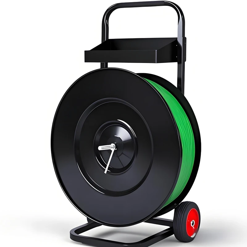 Portable Steel Manual Packing Hand Cart Mobile Strapping Dispenser Trolley for PP PET Strap