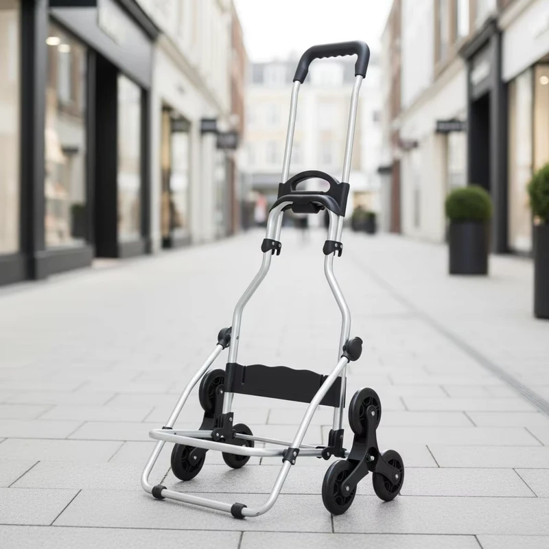 Portable Utility Shopping Cart Aluminium Alloy Trolley Dolly Durable Silent Hand Cart for Shopping Outdoor