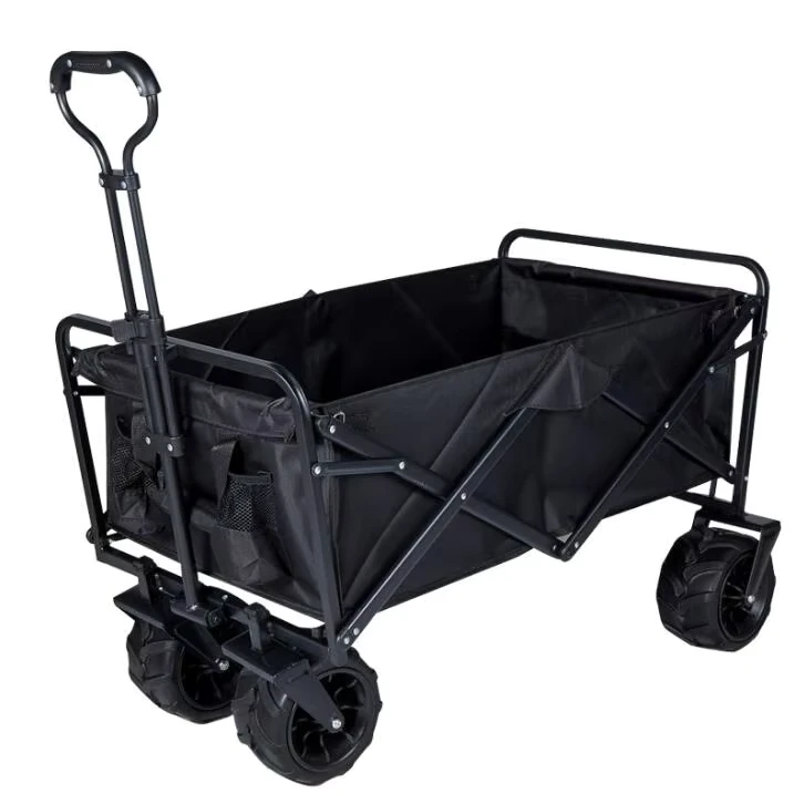 Portable Utility Wagon Home Garden Hand Cart Trolley Camping Folding Collapsible Rolling Cart Collapsible Shopping Cart
