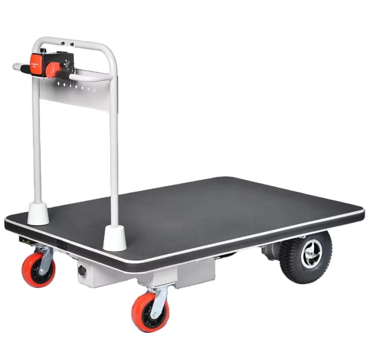 Powerful Heavy Duty Handling Cart 400kg Capacity Battery Electric Power Trolley Truck Platform Hand Cart