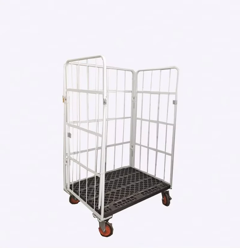 Preferential Price Wire Mesh Warehouse Roll Cage Container Roll Trolley Logistics Warehouse Cart