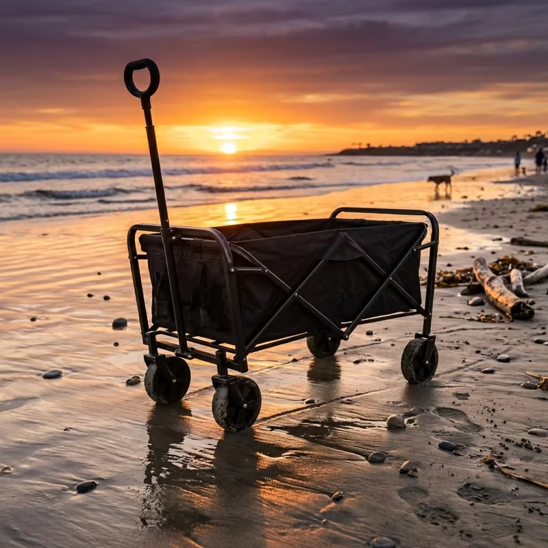 Premium Utility Portable Foldable Utility Folding Outdoor Camping Wagon Cart