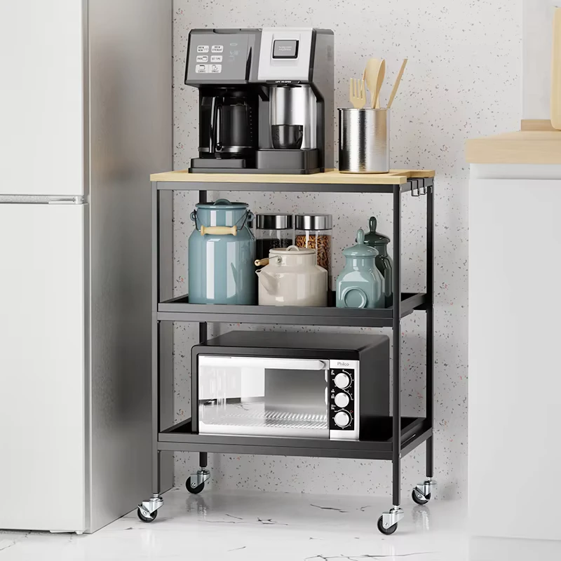 Pretty Design Kitchen Island 3 Tier Storage Trolley Party Food Serving Cart With Removable Trays Rolling Storage Rack