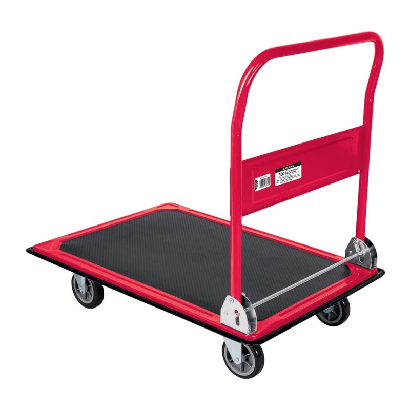 Pretul Four Wheel Folding Platform Roll Container Cargo Cart with 1 Unit Portable Steel Hand Trolley OEM Caster Wheels
