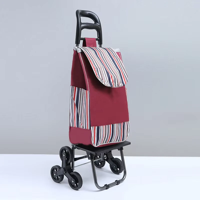 Price Portable Handheld Shopping Trolley Bag Foldable Supermarket Household Storage Wheel Cart