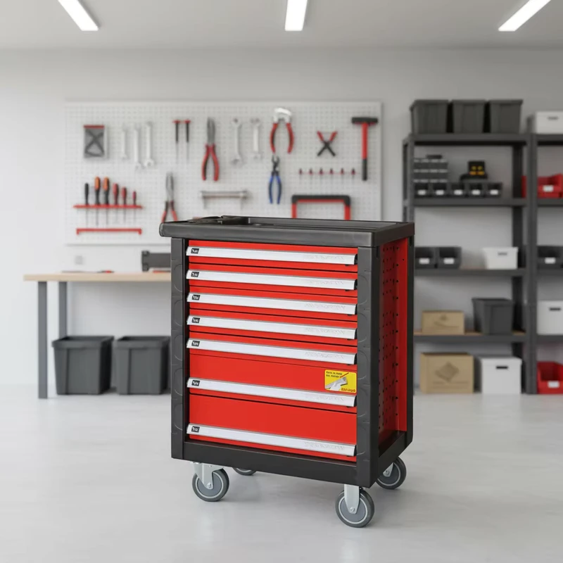 Professional 27 Inches Silk Printing Tool Cabinet with 7 Drawers OEM Customizable Ball Bearing Slides