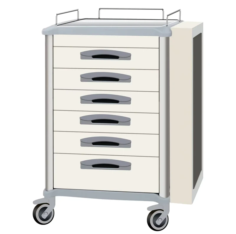 Professional Abs Hospital Aluminum Clinic Medical Surgical Difficult Airway Trolley Endoscopy Cart