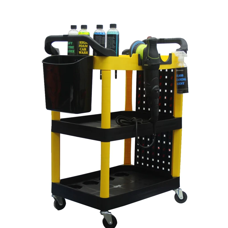 Professional Auto Detailing Cart Movable Car Workshop Cleaning Tool