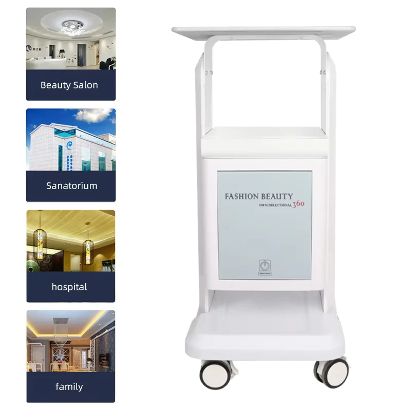Professional Beauty Salon Trolley Cart with Stainless Steel Tray Portable Standing Design 1 Year Warranty