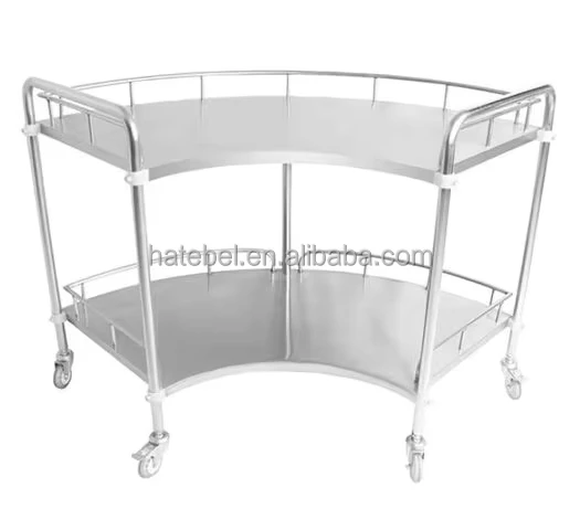 Professional Dental Mobile Sector Cabinet with Silent Wheels SUS 304 Material Medical Grade Clinic Instrument Trolley