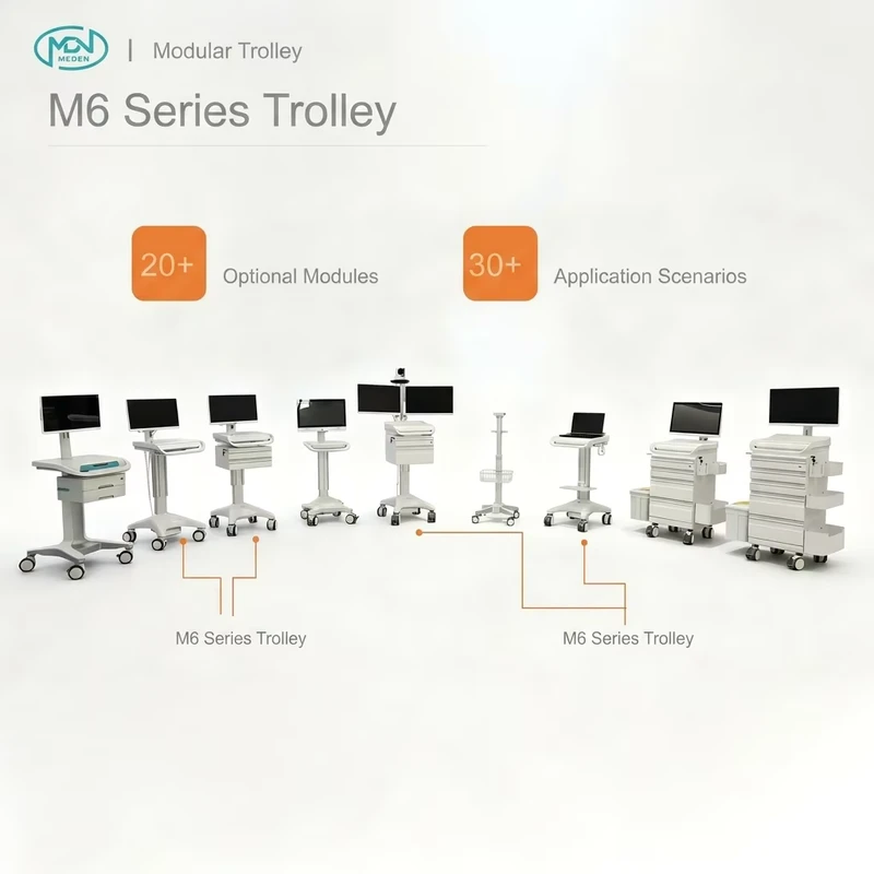 Professional Emergency Crash Cart Medical Trolley M6 5 Lockable Drawers CPR Board Hospital Clinic Urgent Care Units