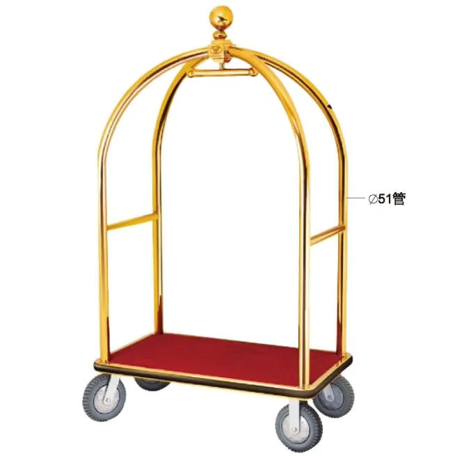 Professional Four Wheel Hotel Luggage Cart Service Baggage Trolley Made in Factory Cleaning Carts