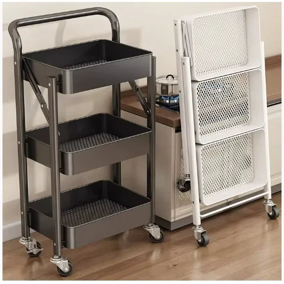 Professional Gold White Rolling Barber Spa Metal Hair Salon Beauty Salon Trolley