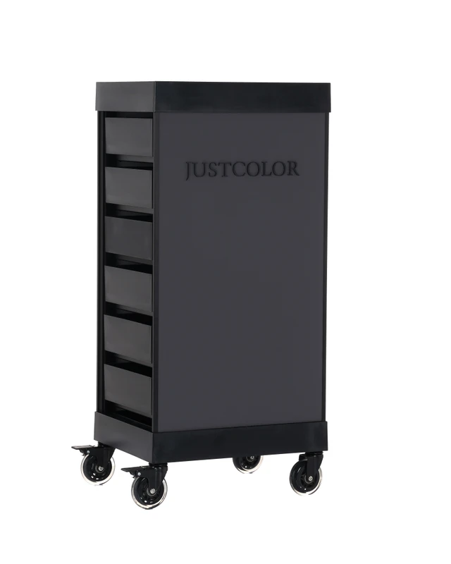 Professional Gray Mobile Salon Trolley N4 with ABS Drawers Storage and Silent Locking Wheels