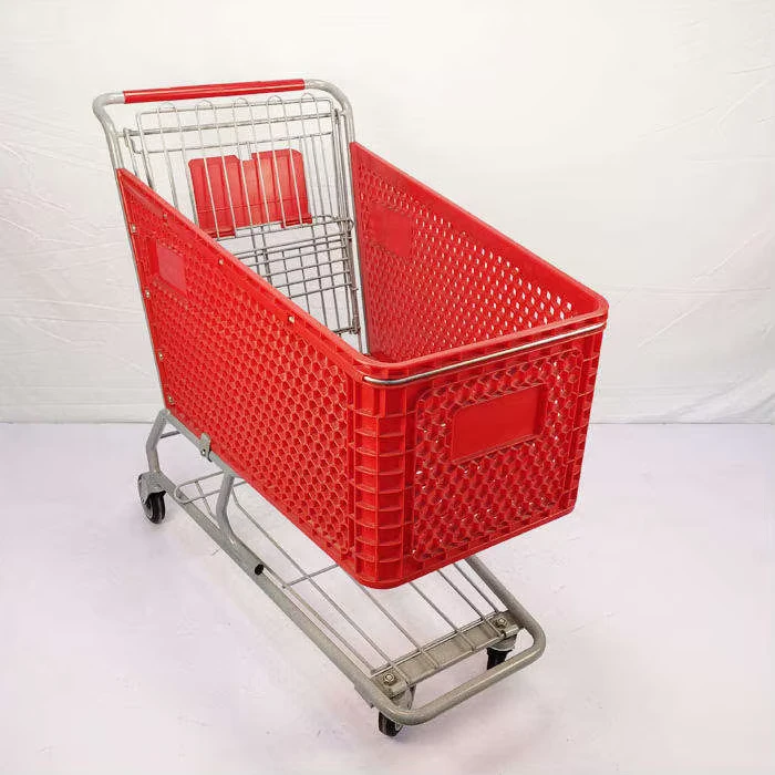 Professional Manufacturer Metal Steel Small Supermarket Store Euro Style Shopping Trolley