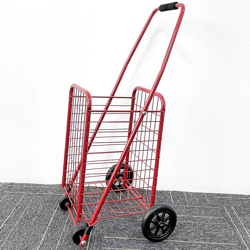 Professional Manufacturing Foldable Shopping Cart With Baskets Shopping Cart Trolley