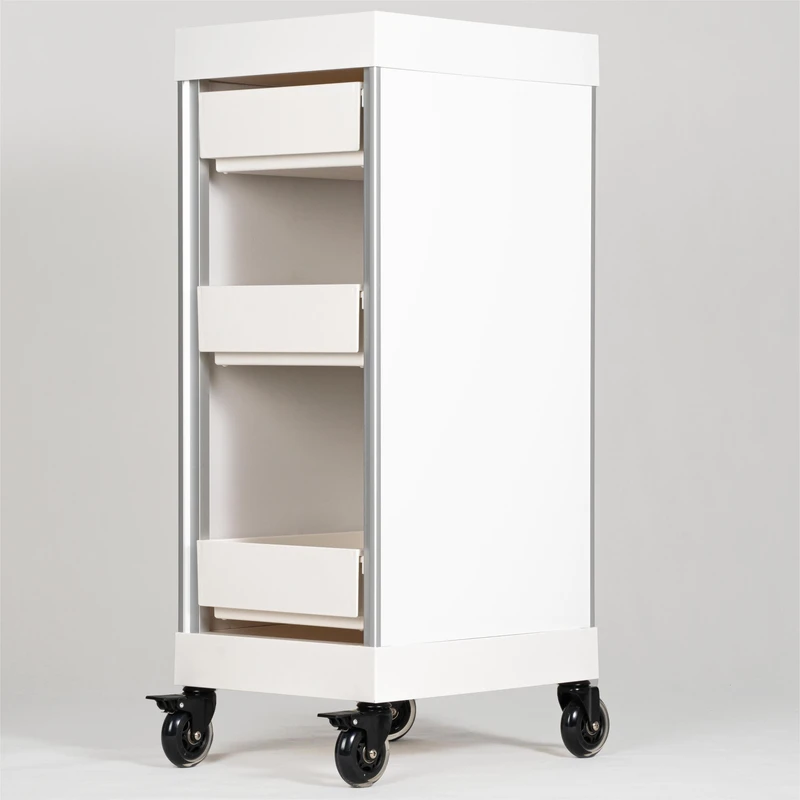 Professional Mobile Salon White Trolley N9 with 6 Drawers Storage and Silent Locking Wheels