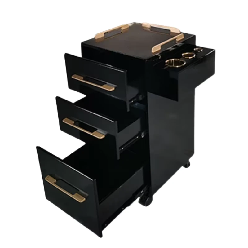 Professional Modern Design Wood Spa Machine Stand Trolley Beauty Salon Equipment Hand Cart for Hair Salon Barber Shop Home