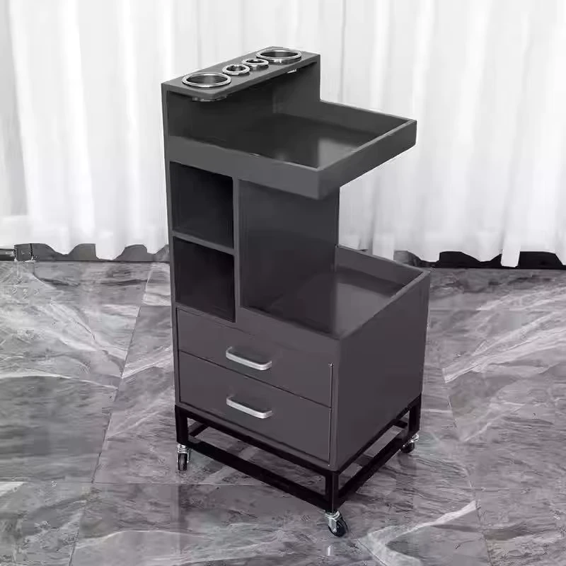 Professional Modern Wood Salon Trolley 4 Wheels for Barber Spa Facial Hair Beauty Salon Hairdressing Living Room Bedroom Hotel