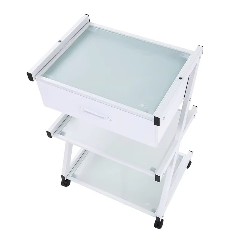 Professional Production Hair Beauty Nail Salon Tools Storage Rack Beauty Salon Rolling Trolley With One Drawer