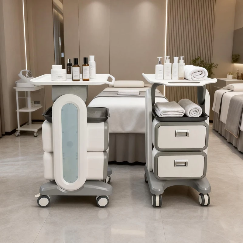 Professional Reliable Factory made Portable Beauty Salon Trolley Esthetician Trolley with Drawers Cosmetic Trolley