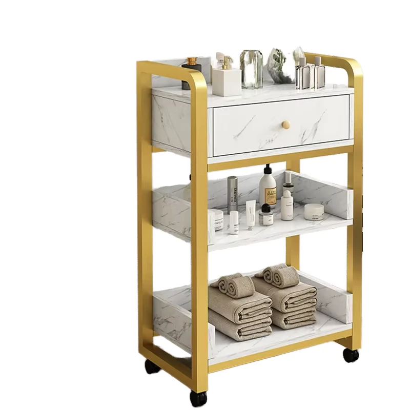Professional Rolling Barber Spa Hair Salon Beauty Hairdressing Salon Trolley Moving Cart Pcb Beauty Salon Trolley Cart