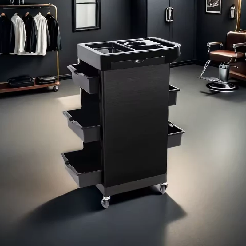 Professional Salon Trolley with Lock Smooth Rolling Wheels Multiple Storage Drawers for Efficient Beauty Equipment Management
