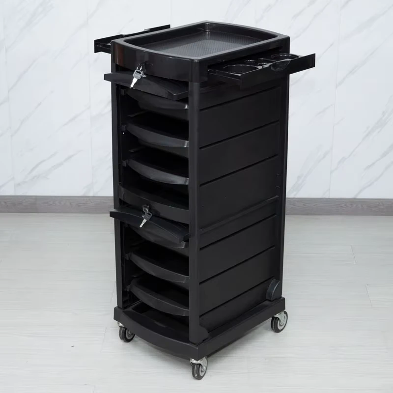 Professional Stylist Trolley Wheels Mobile Salon Hairdressing Cart Durable Storage Organizer Modern Iron Metal Living Room