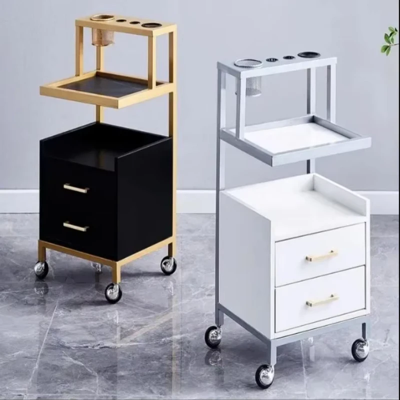 Professional Tool Trolley Rolling Spa Gold Side Makeup Cabinet Organizer case Beauty Salon Trolley