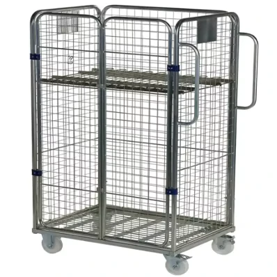 Professionally Produced Factory Direct Sale Form Jumbo Roll Cages Supermarket Hand Trolley
