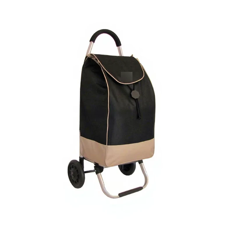 Promotional Foldable Metal Shopping Cart with 2 Wheels High Quality Shopping Trolley